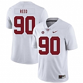 Alabama Crimson Tide 90 Jarran Reed White Nike College Football Jersey Dzhi,baseball caps,new era cap wholesale,wholesale hats